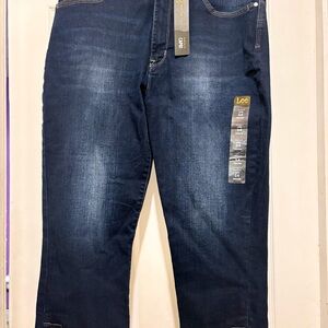 Lee Women's Dark Blue Relaxed Capri Jeans